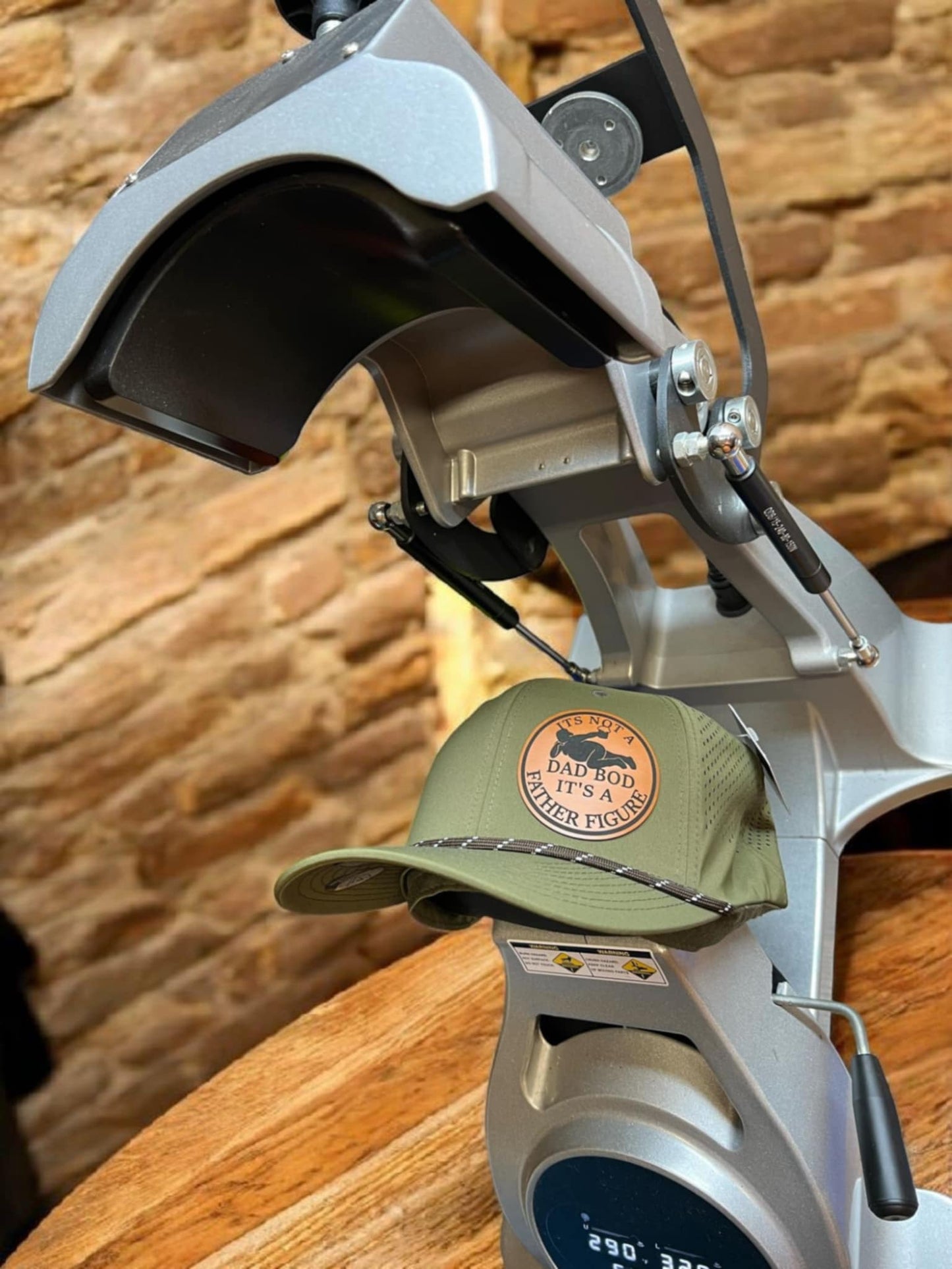 It's Not a Dad Bod – It's a Father Figure" Olive Green Waterproof Hat with Rope