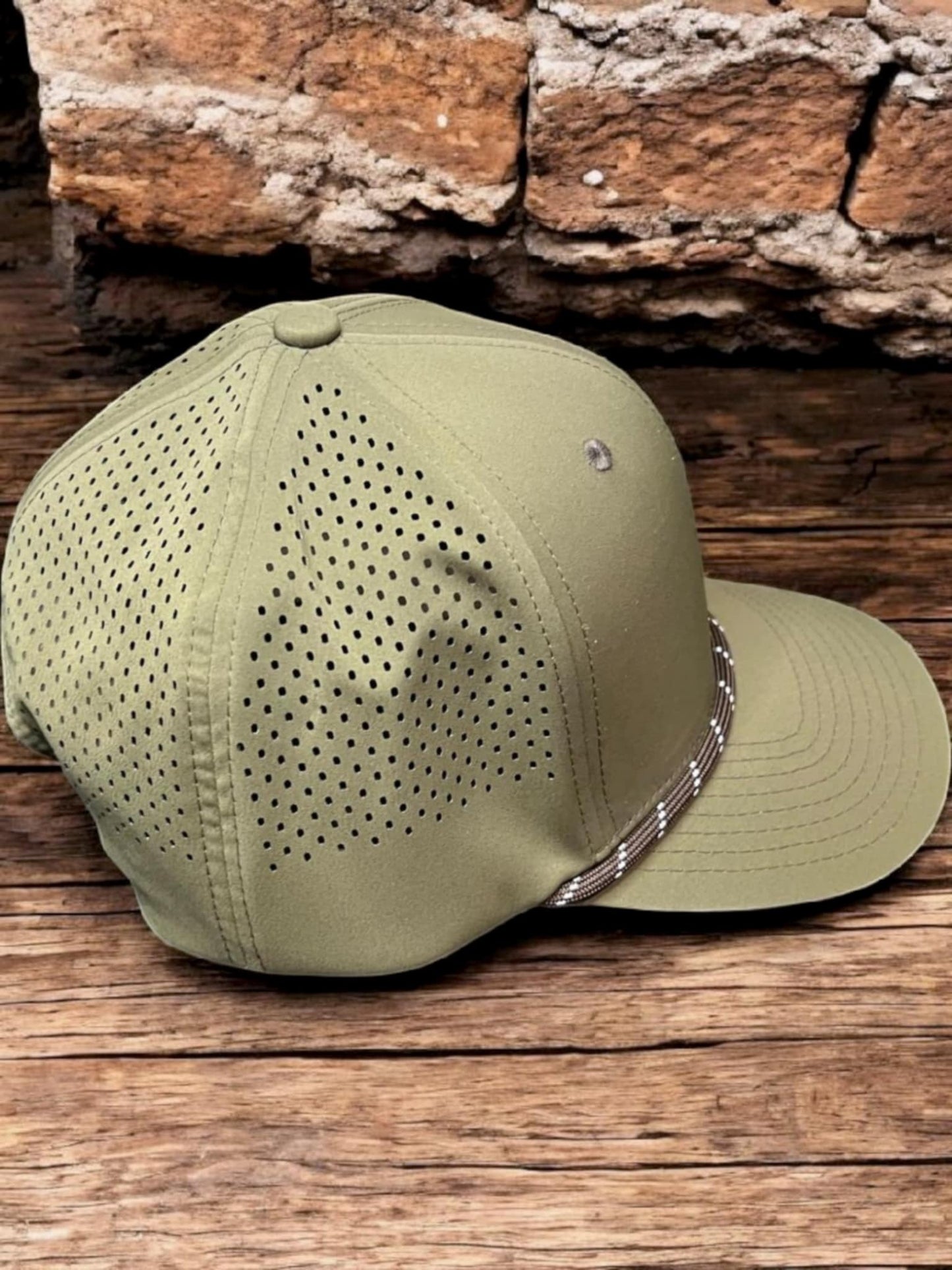 It's Not a Dad Bod – It's a Father Figure" Olive Green Waterproof Hat with Rope