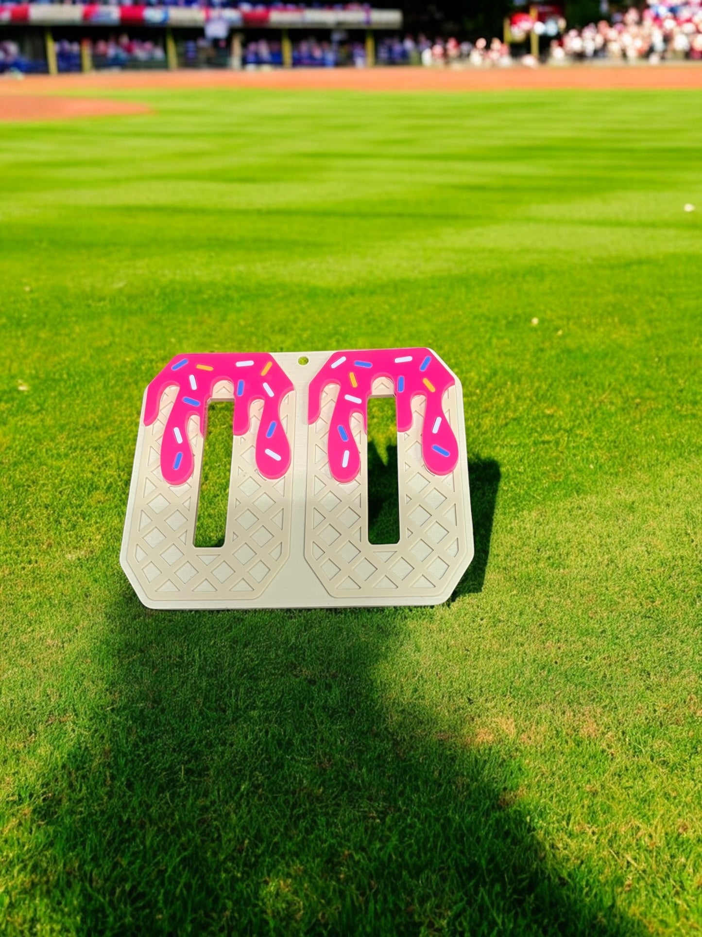 Ice Cream Drip Bag Tag/ Keychain- Double Number or Letter