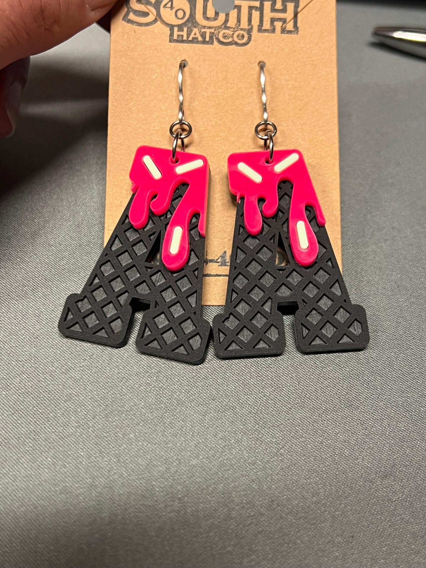 EARRINGS: Double Number or Letter Ice Cream Drip