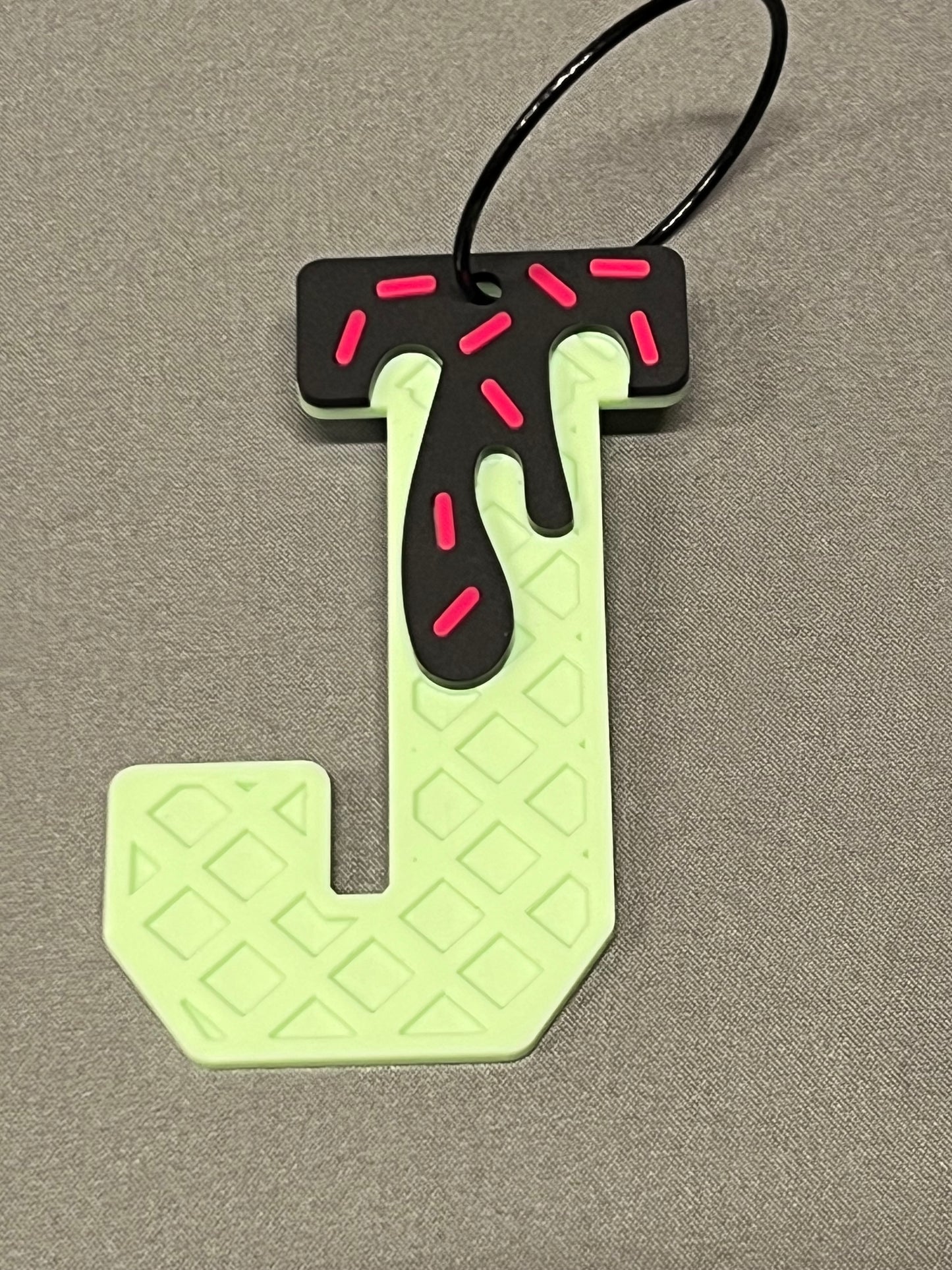 Ice Cream Drip Bag Tag/ Keychain - Single Number or Letter