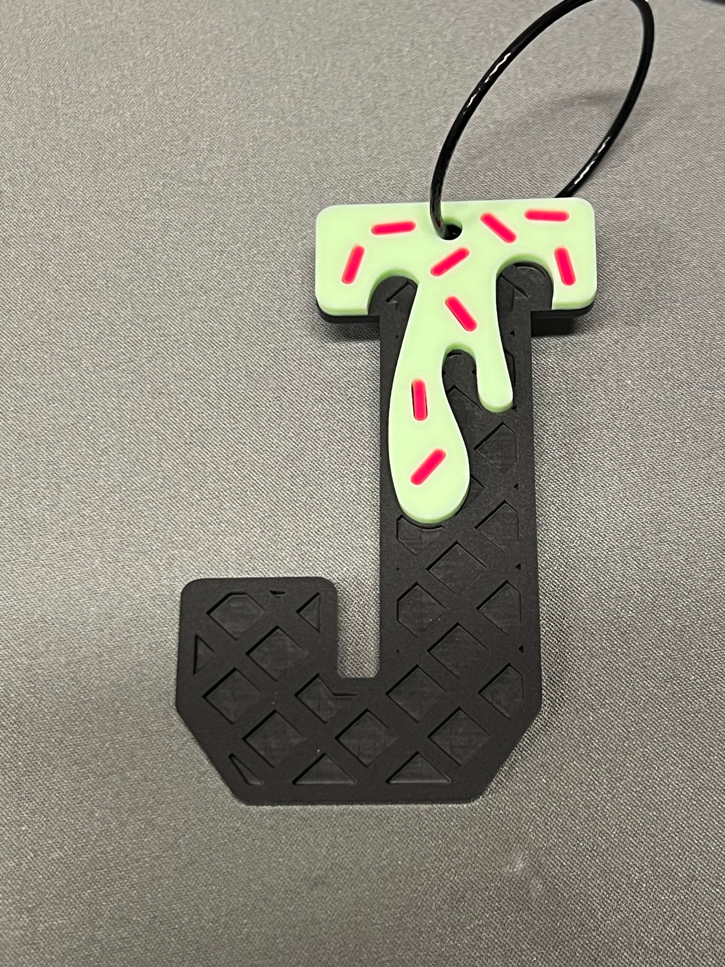 Ice Cream Drip Bag Tag/ Keychain - Single Number or Letter