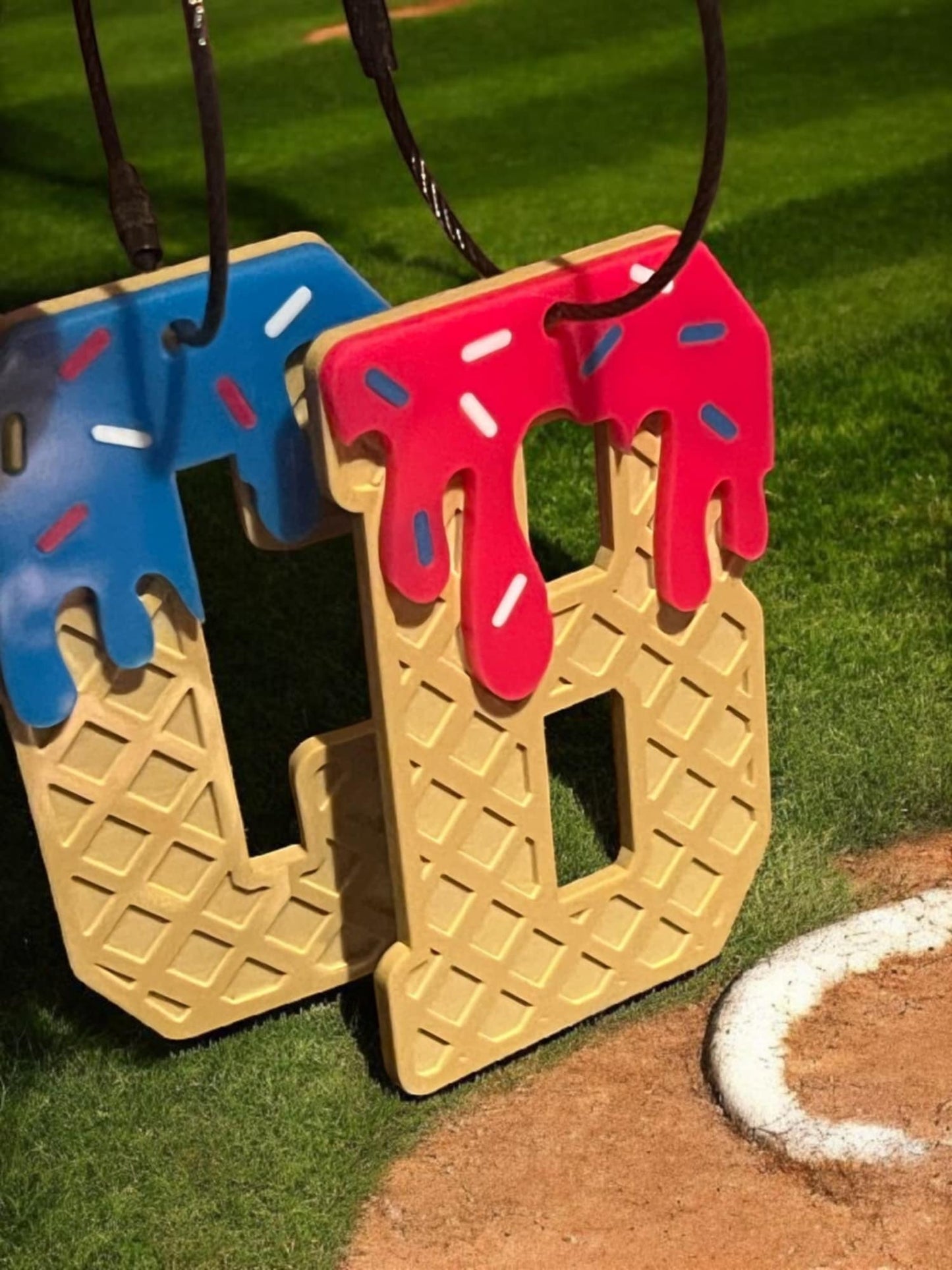 Ice Cream Drip Bag Tag/ Keychain - Single Number or Letter